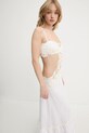 Haljina s dodatkom lana Ermanno Scervino bijela D464Q629NZB