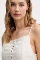 Hoss Intropia sukienka z domieszką lnu beżowy 8229131