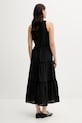 Pedro del Hierro sukienka z domieszką lnu 3819824 czarny SS25