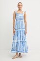 Pedro del Hierro sukienka lniana casual fioletowy 3819823
