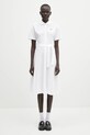 Lacoste sukienka bawełniana bawełna biały EF9621
