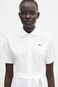 Хлопковое платье Lacoste белый EF9621