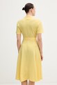 Odzież Lacoste sukienka letnia bawełniana EF9621 żółty