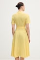 Odzież Lacoste sukienka letnia bawełniana EF9621 żółty