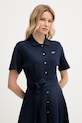 Lacoste letné šaty bavlnené tmavomodrá EF9621