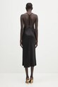 Odzież Marine Serre sukienka Satin Slip WDR302B.CWOV0056 czarny