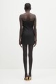 Abbigliamento Marine Serre vestito in lana Virgin Wool Twill Chest Belt WDR355A.RWOV0001 nero