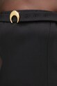 Marine Serre vestito in lana Virgin Wool Twill Chest Belt nero WDR355A.RWOV0001