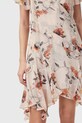 AllSaints rochie din amestec de matase DARMA bej W018DC