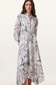 Lněné šaty AllSaints SKYLAR MAXI midi bílá W047DC