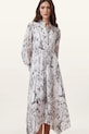 AllSaints rochie din in SKYLAR MAXI midi alb W047DC