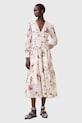 AllSaints rochie ZORA MIDI midi bej W084DC