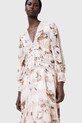 Φόρεμα AllSaints ZORA MIDI W084DC μπεζ SS25