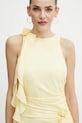 Bardot sukienka żółty 59046DB