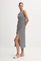 United Colors of Benetton rochie din bumbac 3W0C5V02F negru SS25