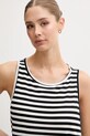 United Colors of Benetton rochie din bumbac negru 3W0C5V02F