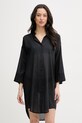 United Colors of Benetton рокля тип риза от памук черен 4DW35V02K