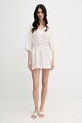 United Colors of Benetton rochie din bumbac 4OPJ5V02G bej SS25