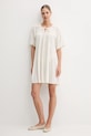 United Colors of Benetton rochie 4VW95V02B bej SS25