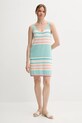 Памучна рокля United Colors of Benetton 11945V006 тюркоазен SS25