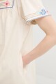 Levi's sukienka z domieszką lnu AMBRE BABYDOLL DRESS 001HT beżowy