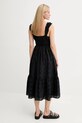 Odzież Levi's sukienka bawełniana AMAYA TIERED MAXI DRESS 001TB czarny