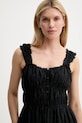 Levi's rochie din bumbac AMAYA TIERED MAXI DRESS negru 001TB