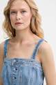 Levi's rochie ICONIC BUTTON THRU DRESS 001WE albastru
