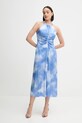 Odzież Sisley sukienka 4UDRLV07H niebieski