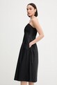 Sisley sukienka bawełniana czarny 4XUCLV076