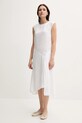 Sisley rochie din in midi alb 4AGHLV073