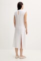 Sisley rochie din in 4AGHLV073 alb SS25