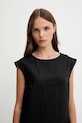 Sisley rochie din in 4AGHLV073 negru