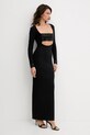 Retrofete rochie din amestec de lână Raelle HL25.10438 negru SS25