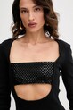 Retrofete rochie din amestec de lână Raelle negru HL25.10438