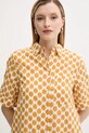 Marc O'Polo rochie din bumbac galben 516080921241