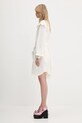 JW Anderson vestito con aggiunta di lino Cape Shoulder Drape DR0474.PG1690.002 beige SS25
