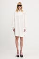 JW Anderson linen blend dress Cape Shoulder Drape DR0474.PG1690.002