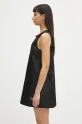 GANNI sukienka Duchesse Nylon Mini W0472 czarny SS25