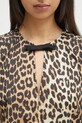 GANNI rochie Duchesse Nylon Mini maro W0474