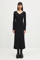 Samsoe Samsoe rochie Sacheryl V-Neck maxi negru F25100046