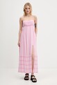 Šaty Hollister Co. maxi růžová KI359.5166.604