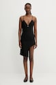 Obleka Coperni Tailored Asymmetric Mini črna COPR187F3004