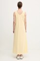 Ρούχα Βαμβακερό φόρεμα Pangaia Midweight Long Dress 10002554 κίτρινο