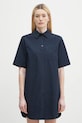 Бавовняна сукня Samsoe Samsoe SATINA короткий темно-синій F25200080
