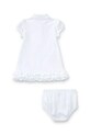 Polo Ralph Lauren rochie din bumbac pentru bebeluși 310676237002 alb SS25
