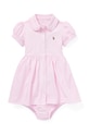 Βρεφικό βαμβακερό φόρεμα Polo Ralph Lauren βαμβάκι ροζ 310734896001