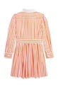 Хлопковое детское платье Polo Ralph Lauren 312957443002 оранжевый SS25