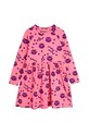 Mini Rodini rochie din bumbac pentru copii Squiggly cats mini roz 2515010628