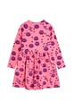 Mini Rodini rochie din bumbac pentru copii Squiggly cats 2515010628 roz SS25